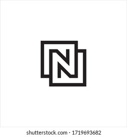 N letter logo design vector.