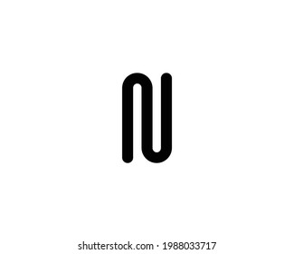 Plantilla vectorial de diseño de logotipo de letra N
