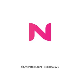 Plantilla vectorial de diseño de logotipo de letra N