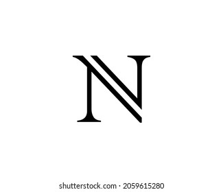 N letter logo design vector template