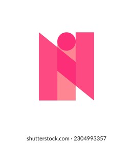 N i letter logo design vector.
