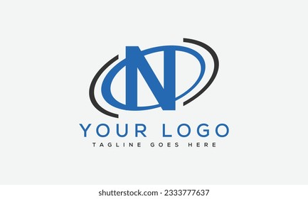 Plantilla vectorial de diseño de logotipo de letra N.
