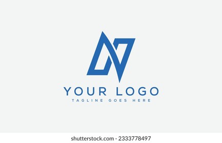 Plantilla vectorial de diseño de logotipo de letra N.