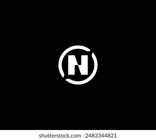n letter logo design vector