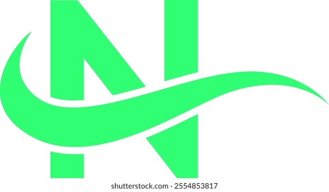 N Letter Logo Design Vector