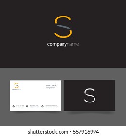 N Letter logo design vector element with Business card template