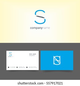 N Letter logo design vector element with Business card template