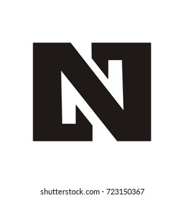 N letter logo design vector