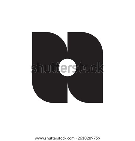 N letter logo design vector