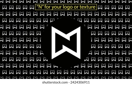 N letter for logo design your company or just pattern for any fabrics texture needs.
