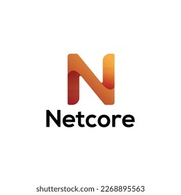N Plantilla de diseño de logotipo de carta