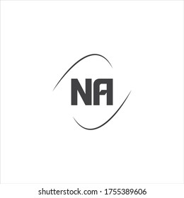 N A letter logo emblem design