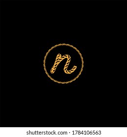 N letter logo emblem design