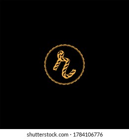N letter logo emblem design