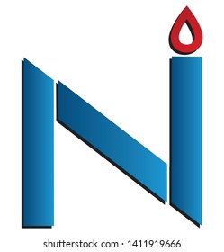 N letter logo eps vector 