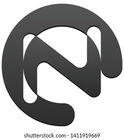 N letter logo eps vector 