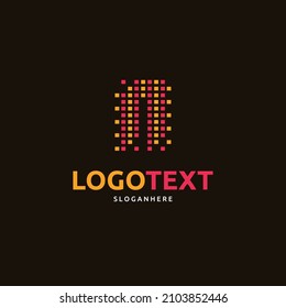 N letter logo, N equalizer logo, N letter logo