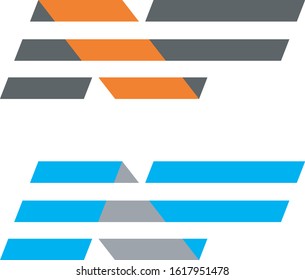 N letter logo F letter initial design