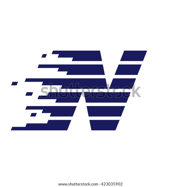N letter logo with fast speed lines. Vector\
design template elements for your sportswear, app icon, corporate\
identity, labels or posters.