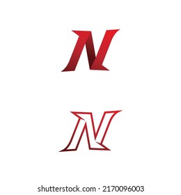 N letter and logo font company logo business and letter initial N design vector and letter for logo