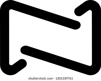 N Letter Logo. Geometric Vector. Line Icon. Black.