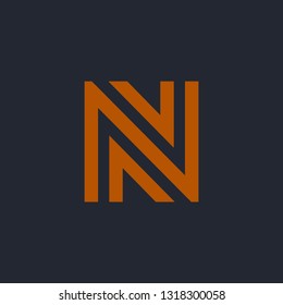 N letter logo icon