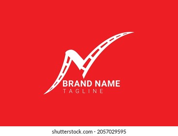 N letter logo and icon design template