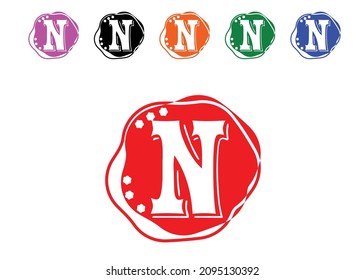 N letter logo and icon design template