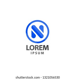 N letter logo . N icon flat design