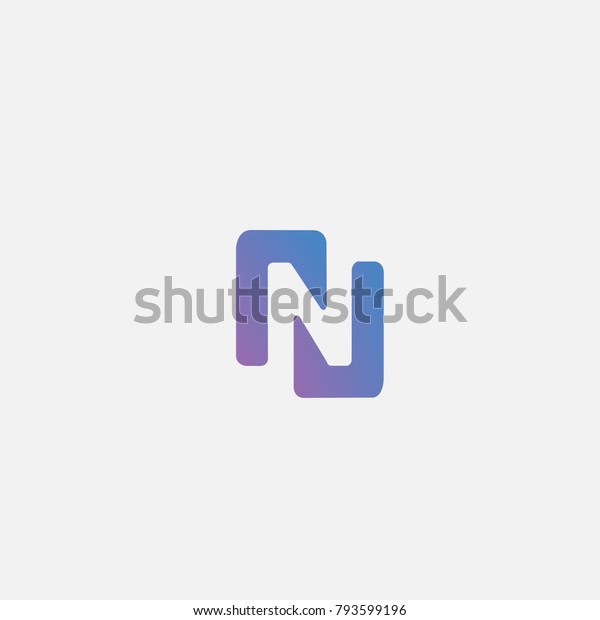 N 문자 로고n 아이콘 플랫 디자인 스톡 벡터 로열티 프리 793599196 Shutterstock