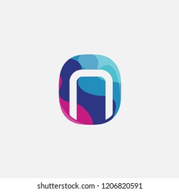 N letter logo . N icon logo template with colorful concept
