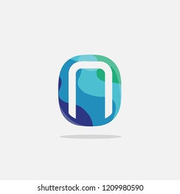 N letter logo . N icon logo template with colorful concept