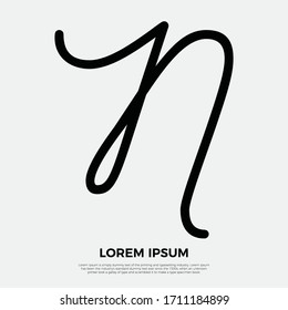 N letter logo icon vector in flat design. Eps 10 vector illustration.