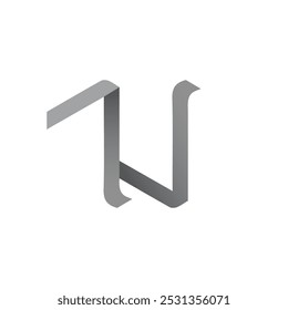 N letter logo, icon, vector illustration