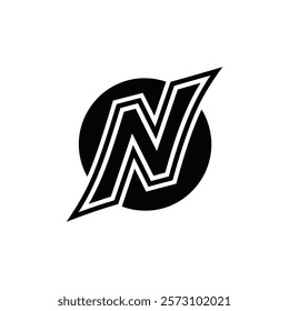 N letter logo icon vector illustration.