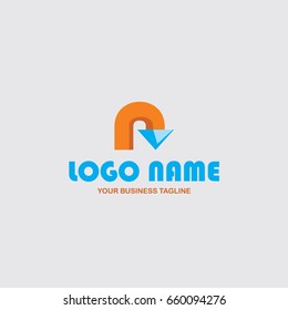 N Letter logo, icon vector element.