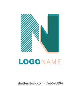 N letter logo ,icon vector element