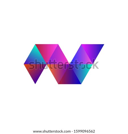n letter logo icon vector Foto stock © 