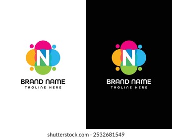 N Letter Logo Leaf Aroplane logo Design Template