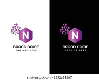 N Letter Logo Leaf Aroplane logo Design Template