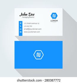 N Letter logo Minimal business card