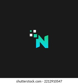  N letter logo. Modern technology logo idea sign. Universal emblem vector icon.  N technology logo design template elements. Technology logo.