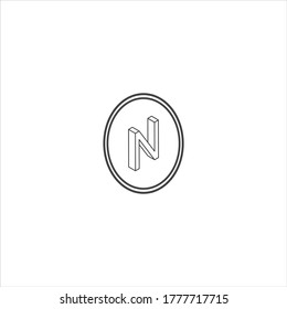 Diseño monográfico de logotipo de letra N