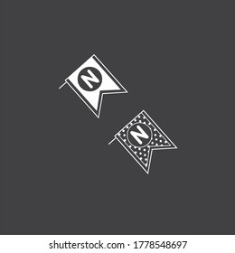 N letter logo monogram design