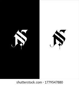 N letter logo monogram design on black background. N icon design for fashion design. N