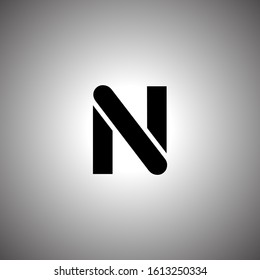 N letter logo with nice white background.N letter icon.