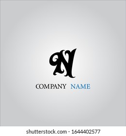 N letter logo with nice white background.N letter icon.