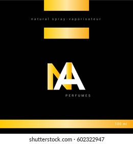N & A Letter logo with packaging design template