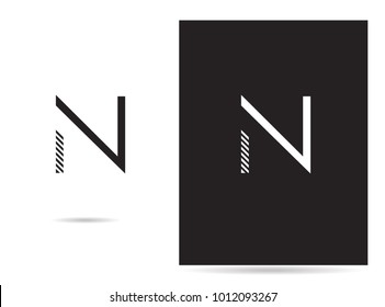 N Letter Logo Stroke Design Vector Template