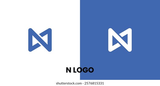 N letter logo. Suitable for business logos, brands, brands, interview shows, podcasts, quizzes. Flat Vector Logo Design Template Elements.